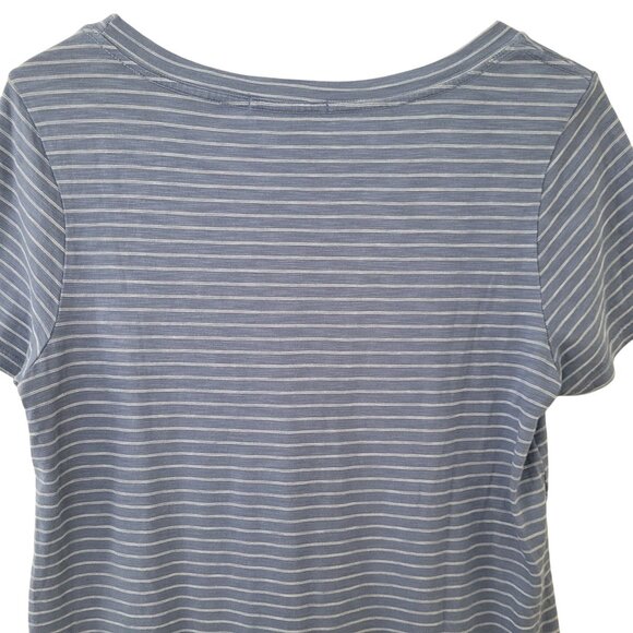 Marine Layer Boyfriend Striped Pocket Tee Short Sleeve Womens Size M Blue Soft - Picture 6 of 6